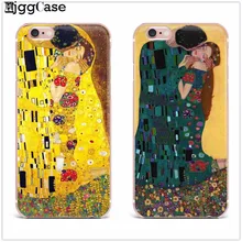 Мягкие силиконовые чехлы из ТПУ с дизайном Kiss by Gustav Klimt чехол для iPhone 5 5S SE 6 6S Plus 7 7Plus 8 8Plus X Чехлы Fundas Capa