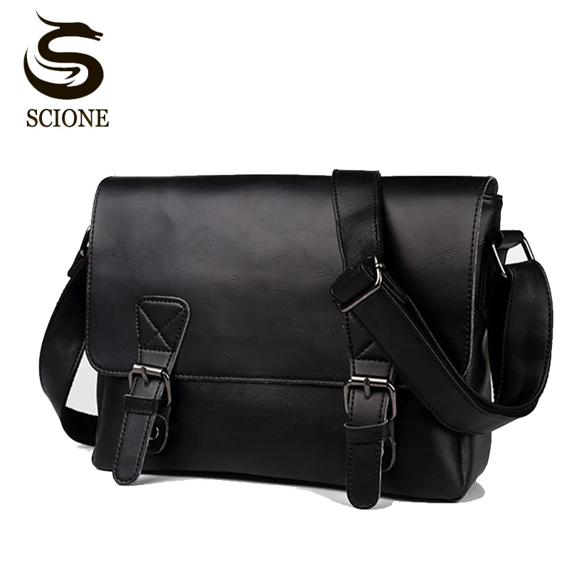 

Casual Men PU Shoulder Bag Leather School Bags for Teenagers Male Messenger Bags Brand Design Fashion Business Crossbody Bolsas