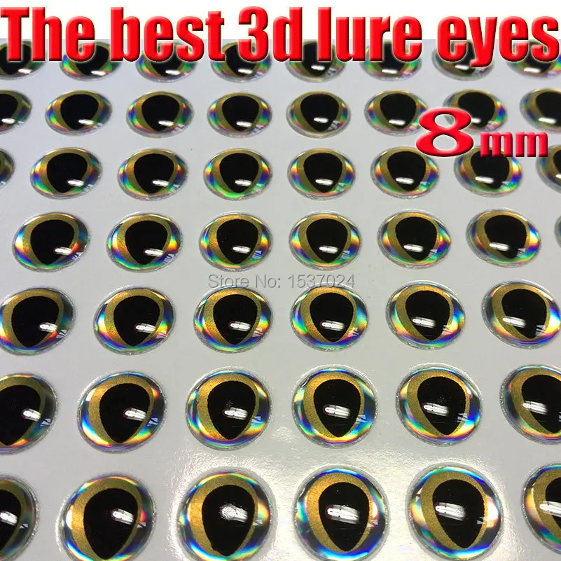 Новинка рыболовные 3d глаза для приманки идеальный процесс падения Лучшие рыбные глаза Размер: 4 мм-8 мм quntily: 300 шт./лот