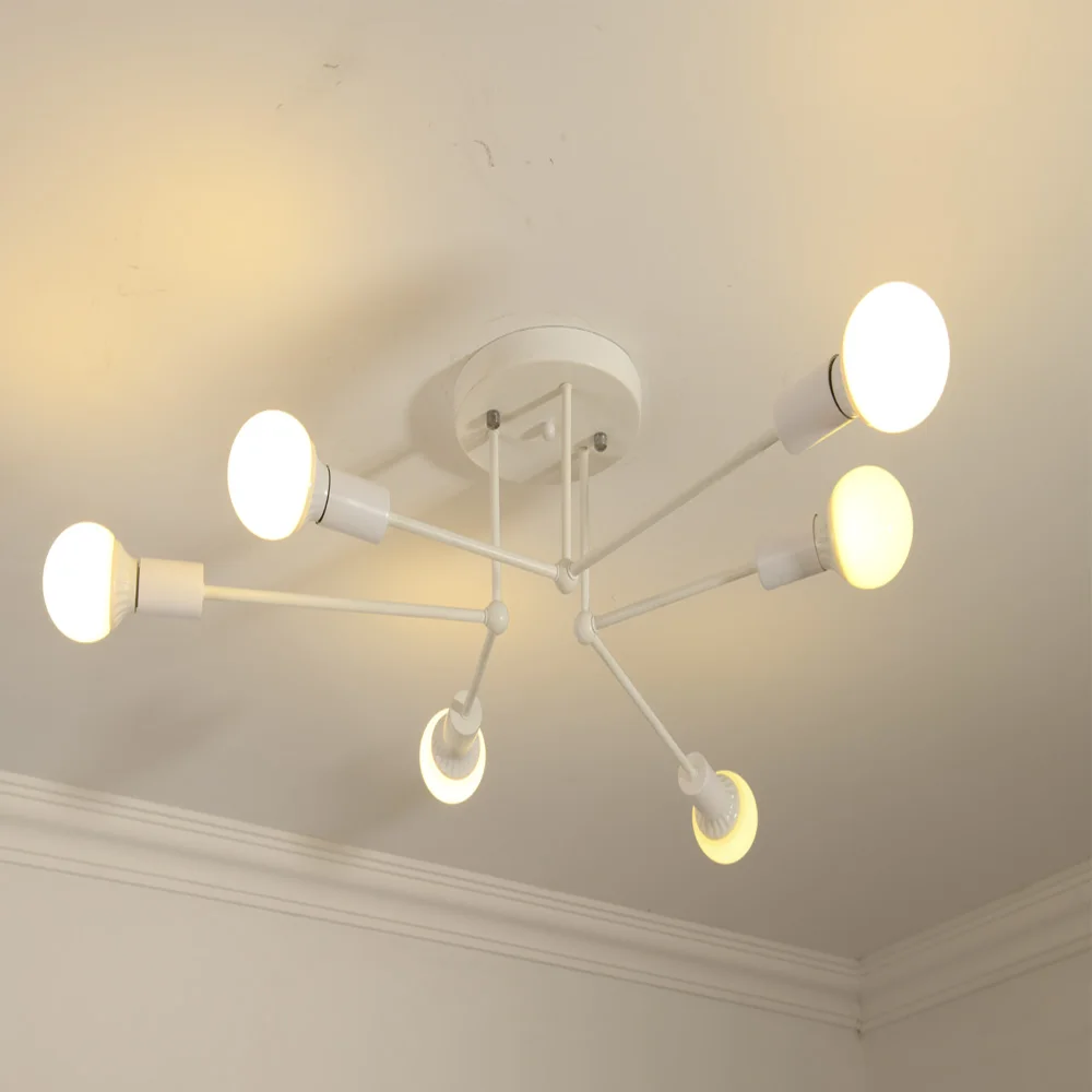 Золотой, черный, белый светодиодный светильник-люстра s E27 110 В 220 В, светильник для внутреннего освещения, светодиодный подвесной светильник для кухни, домашний декор, светильник