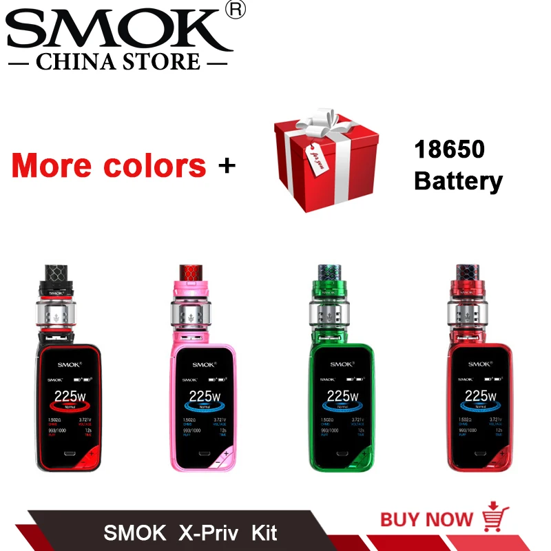 

Smok X-Priv starter Kit Vape 8ml TFV12 Prince Tank atomizer 225W X Priv Box Mod Electronic Cigarette Vape VS revenger x TC Kit