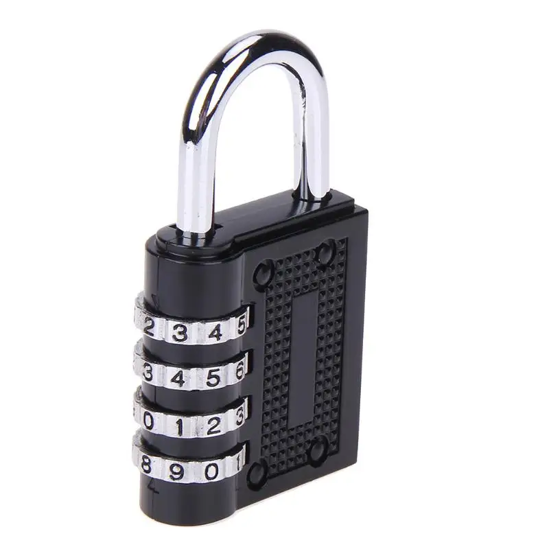 4 Dial Digit Password Lock Combination Suitcase Luggage Metal Code Padlock Zinc Alloy Cupboard Cabinet Locker