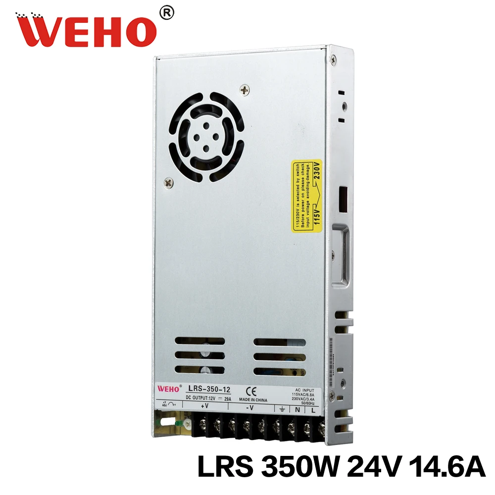 LRS-350-24) WEHO 85-264v Полный диапазон ac/dc одиночный выход 350w 24v импульсный источник питания для 3D принтера