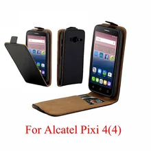 For Alcatel Pixi 4 4034D Cover Luxury PU Leather Flip Case For alcatel pixi 4 pixi4 4.0 inch Vertical Open Down Up Cover смартфон alcatel pixi power 5023f pure white