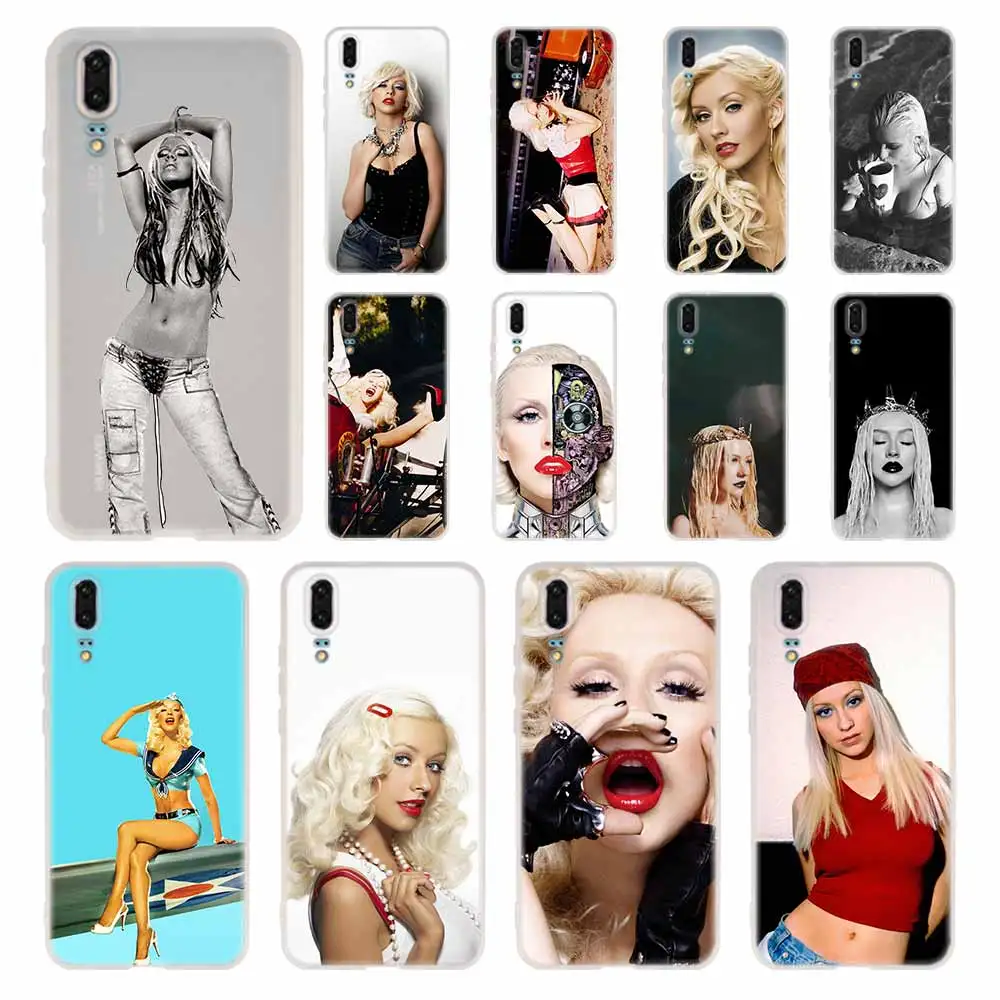 

Christina Aguilera Phone Case For Huawei P8 P9 Lite 2017 P10 P20 P30 Lite Plus Pro P Smart 2019 Cover Soft Cover