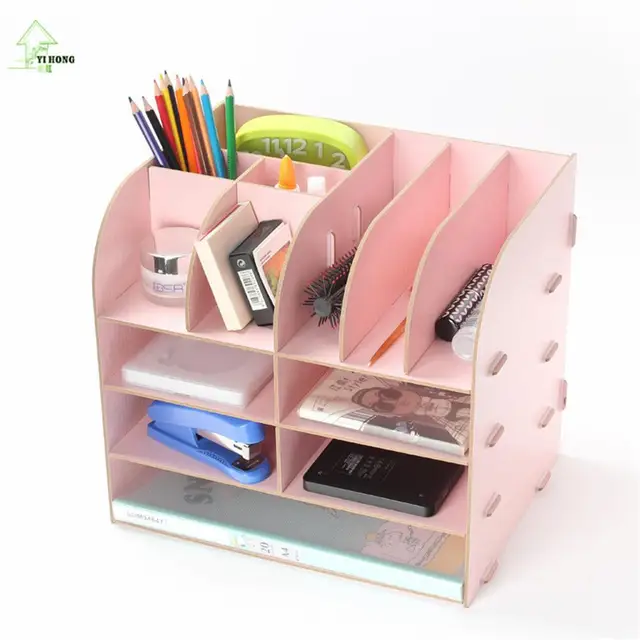 Yihong Diy Wooden Dressing Table Storage Rack Perfume Jewellery Case Yihong Diy Wooden Dressing Table Storage Rack Perfume Jewellery Case Cosmetic Makeup Holder Organizer Stationery