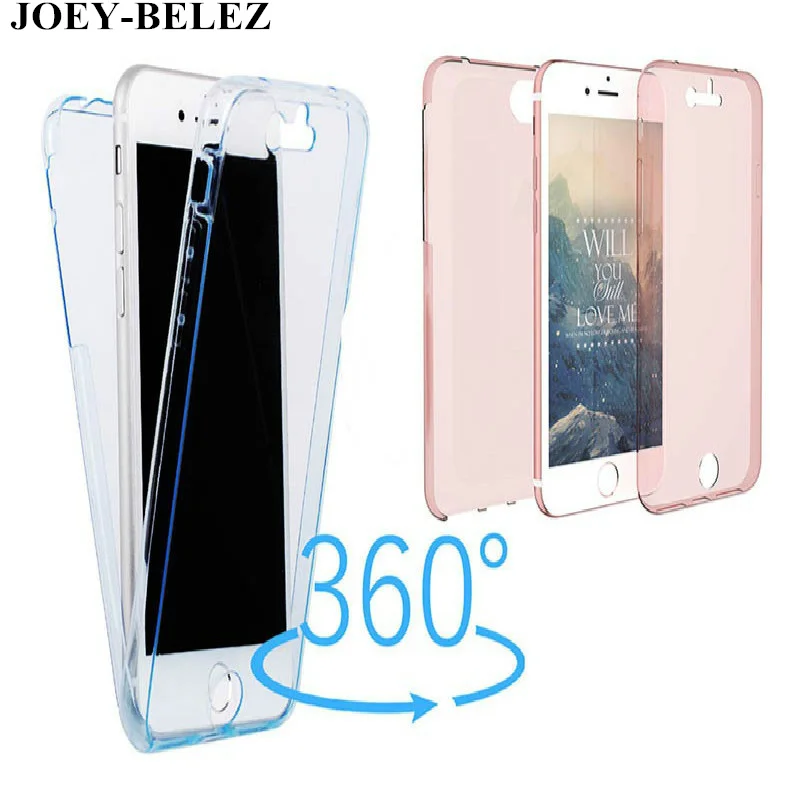 

360 Degree Full Body Phone Cases for iPhone 7 6 8 Plus X XR 5S SE Soft Silicon TPU cover for iPhone Xs Max 8 6S 7 Plus case capa
