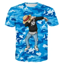 Males Camo Anime t shirts Dragon Ball/One Piece/Naruto tshirts Men Women Vegeta/Goku/Kakashi/Luffy/Deadpool 3D t shirt NJ030