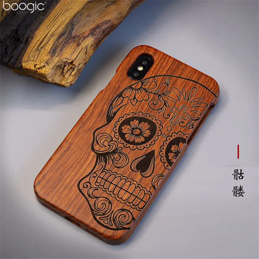 Natural Wood Bamboo Phone Case For iPhone XS Max XR X 8 7 7Plus 6 6 6s plus 5 5s se Cover Wooden Shockproof Protector Coque (17)