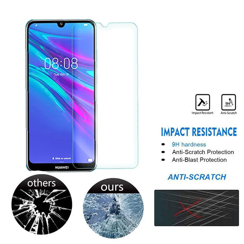 Защитное стекло закаленное для huawei y5 y6 y7 2019 y 5 6 7 5y 6y 7y y62019 y72019 y52019|Защитные стёкла и