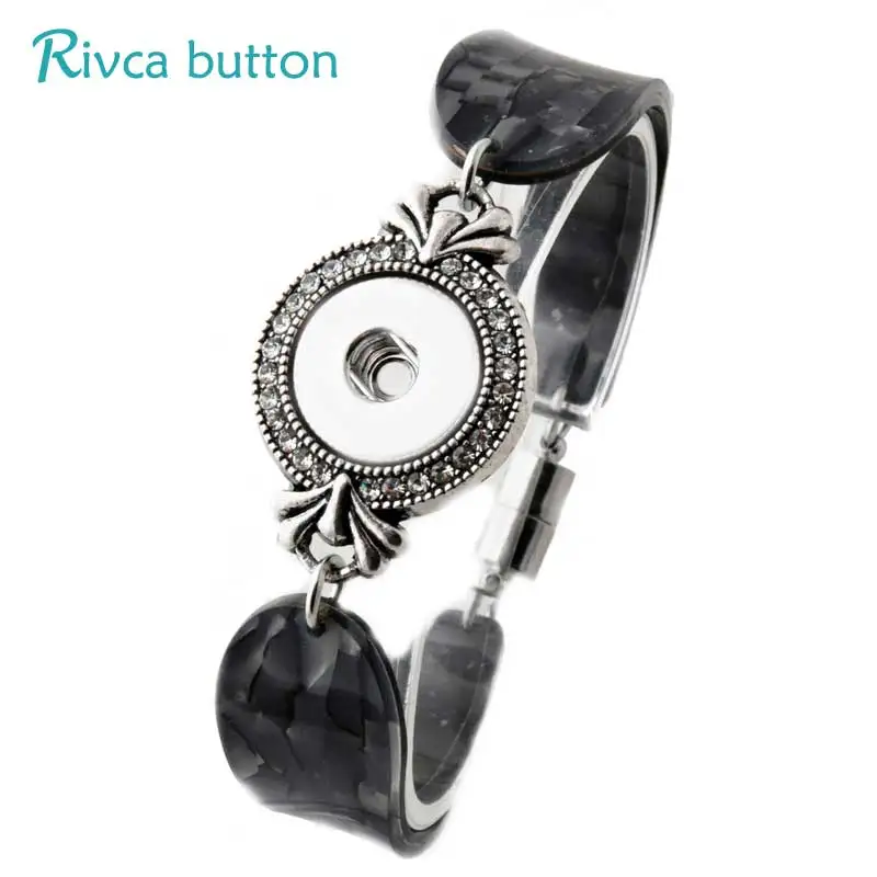 P00814 Snap Jewelry Bracelet&Bangles Newest Design Snap Button Charm Fashion Bracelet