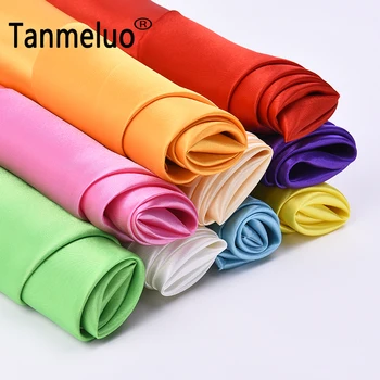 

5M/lot polyester satin fabric for wedding decoration soft silk satin fabric meter for sewing dresses costumes diy window curtain