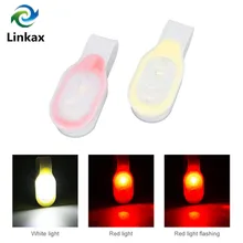 Mini Flexible Bendable Coat Collar Pocket Light Red Safety Light /White Work Light Hands Free Lamp With Replaceable 2xCR2032