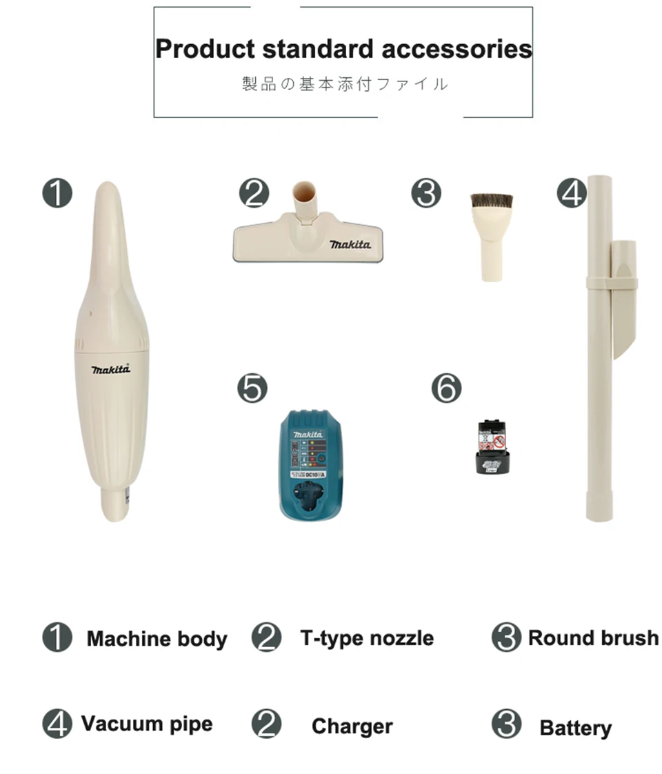 Япония Makita CL100DW зарядки пылесос CL100Z 10,8 В 1.2m3/мин 1.8kpa 600 мл электрический пылесос для автомобиля и дома, диван