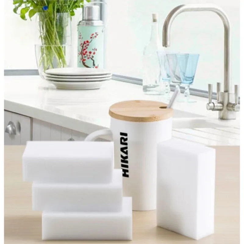 

10PCS Melamine Sponge Magic Sponge Eraser Melamine Cleaner Eco-Friendly White Kitchen Magic Eraser 10*6*2cm