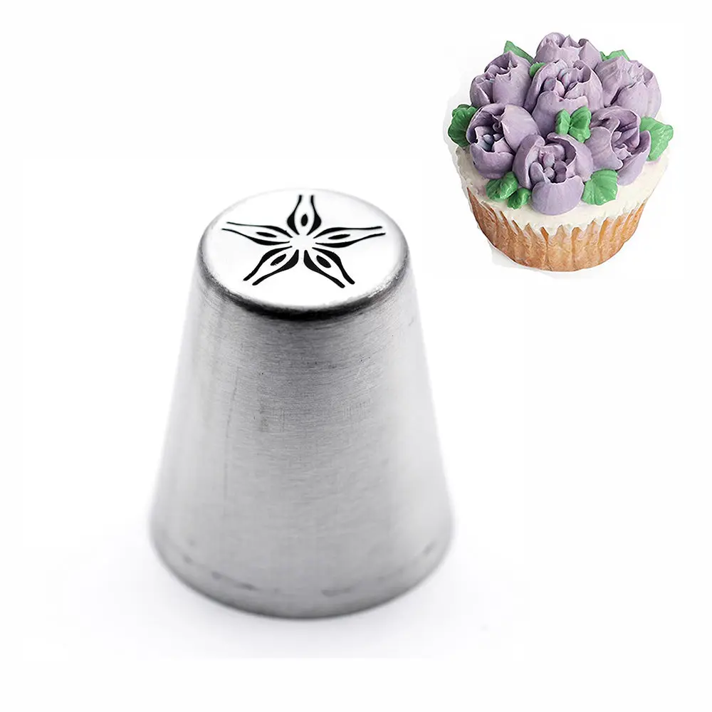 

Russian Tulip Flower Cake Icing Piping Nozzles Decorating Tips Baking Tool #9