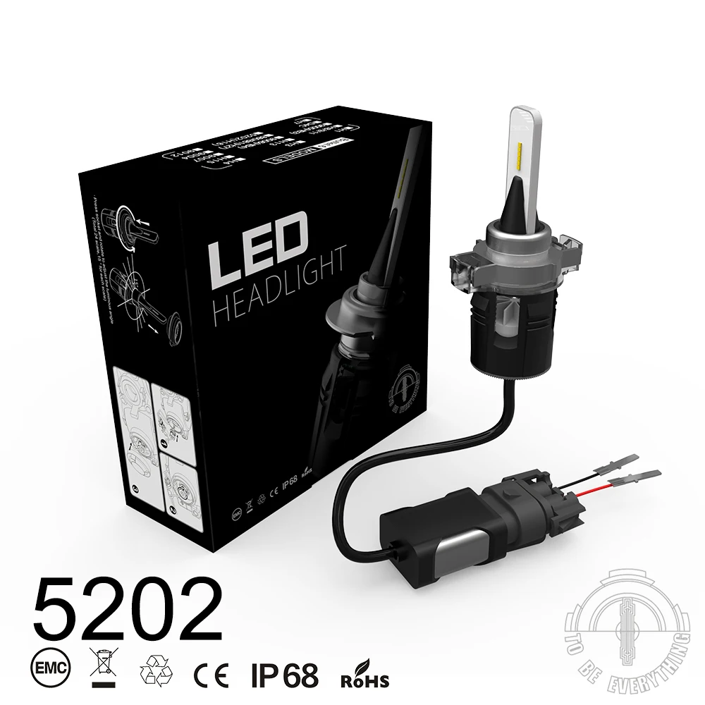 

JGAUT B6 5202 CSP Chip Car LED Headlight Super Bright Bulbs Hi-Lo Beam 72W 8000LM 6000K Auto Headlamp Fog Light Driving