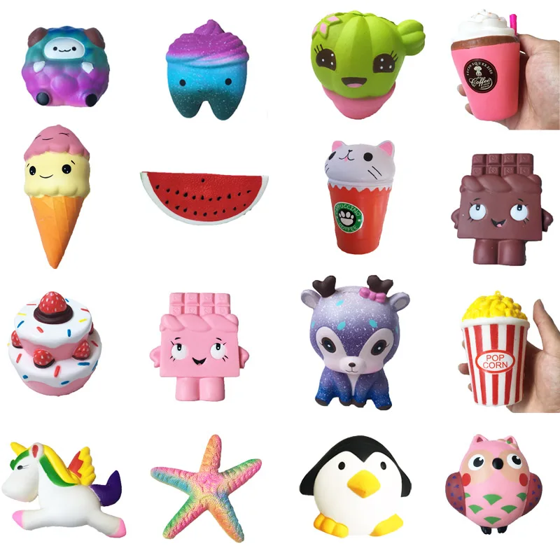 

Squishy Toy cake ice cream deer chocolate squishies Slow Rising Soft Squeeze Cute Cell Phone Strap gift Stress children toys