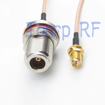 

2PCS 20CM Pigtail coaxial jumper cable RG316 extension cable 8INCH N female nut bulkhead to RP SMA female RF adapter connector