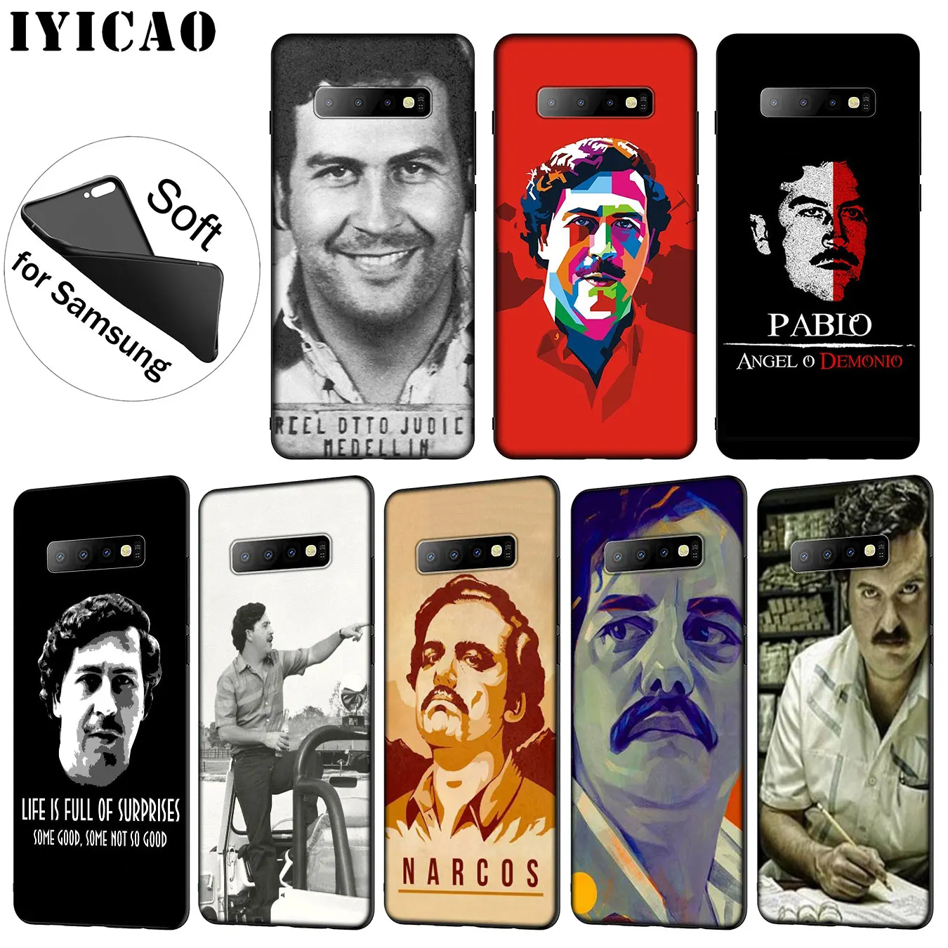 IYICAO Pablo Escobar Lovely Soft Silicone Phone Case for Samsung Galaxy S20 Ultra S10 Lite S9 S8 Plus S6 S7 Edge S10e Cover |