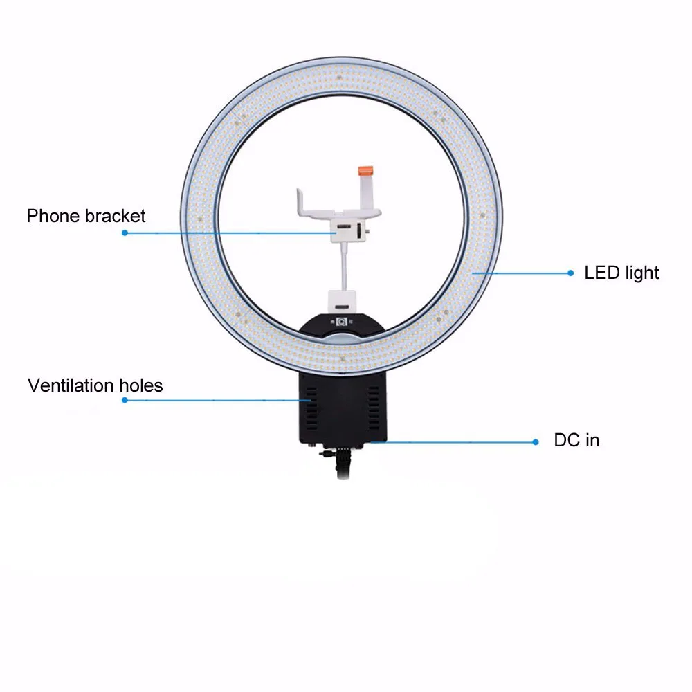 US $120.00 NanGuang CNR640 19 Photo Video Studio Phone Annular Lamp 640 LED Camera Ring Light For Makeup Photography Lighting With Tripod