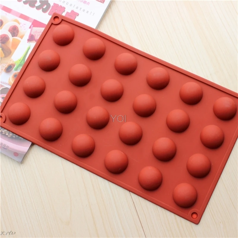 

24 Cavities Large Hemisphere Chocolate Silicone Baking Mold Cake Dome Mould Tray