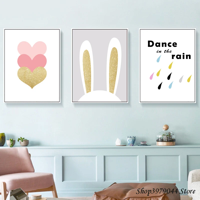

Decoracao Casa Baby Girl Room Decor Nordic Poster Cartoon Rabbit Posters And Prints Wall Art Canvas Quadri Da Parete Unframed