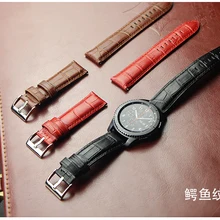 Ремешок amazfit 1 2s pace bip для samsung Galaxy watch 42 46 мм active gear sport S2 S3 Ticwatch 1 2 E pro Кожаный ремешок