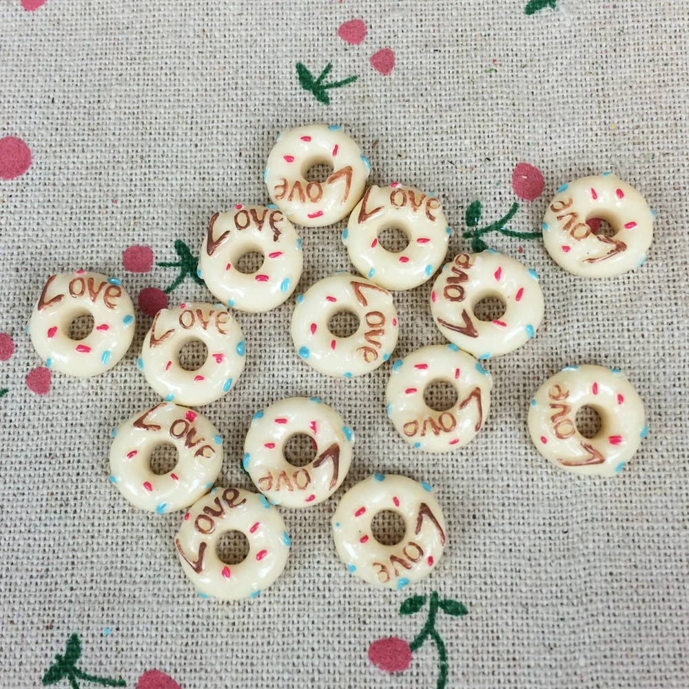 10Pieces Flat Back Resin Cabochon Fake Food DIY Flatback Embellishment Accessories Scrapbooking Decoration Craft Making:18mm | Дом и сад