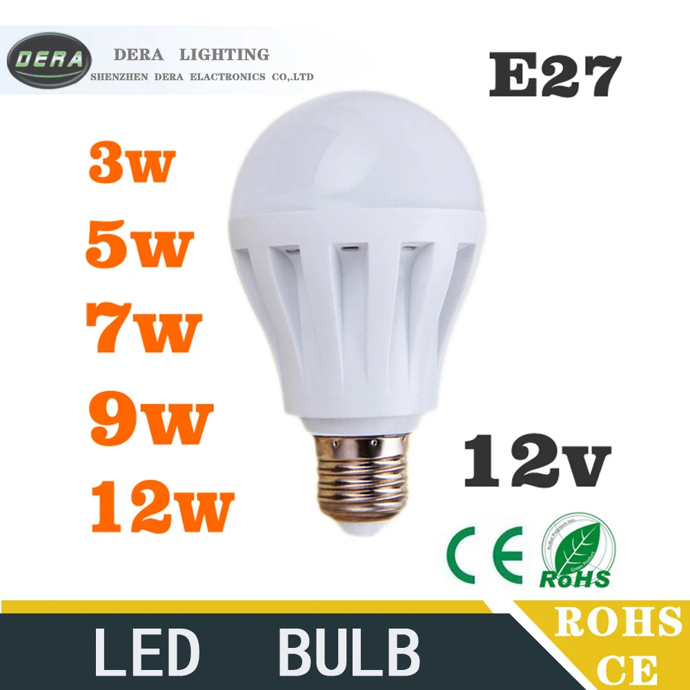 koel wond Bestuiver 10piece Led Bulbs 3w5w7w9w12w Led Light Bulb Dc 12v E27 12 Volt Led Lamp To  Bedroom Lights - Led Bulbs & Tubes - AliExpress