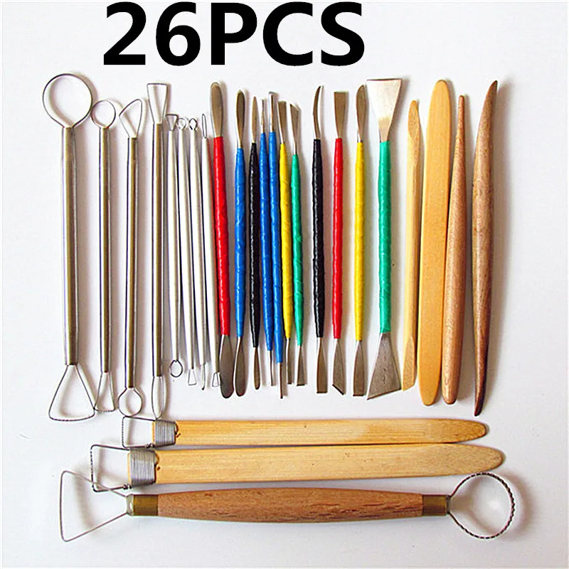 26 PCS clay pottery DIY oil clay figurine modelling clay sculpture