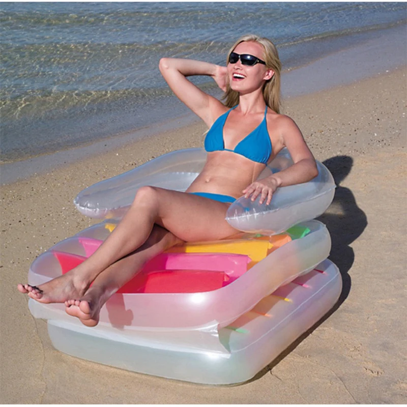 200*85 см складные спинка aqua loungers плавающий ряд надувная в воде плавающая кровать
