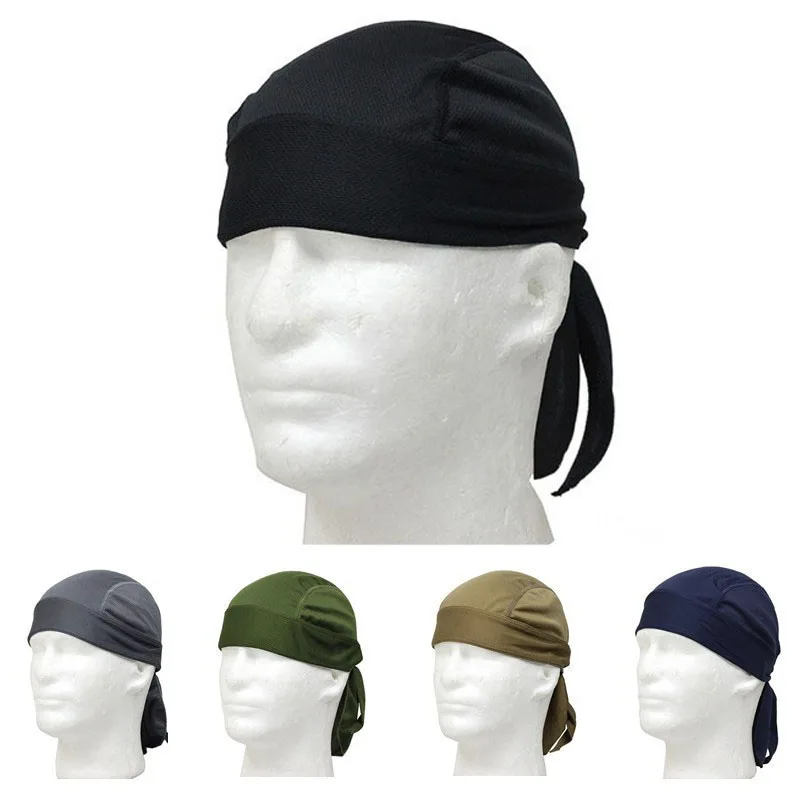 5 Color Outdoor Sports Quick Dry Cycling Cap Headscarf Headband Bicycle Cap Men Riding Bandana Pirate Hat Free Shipping