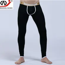 WJ Брендовые мужские кальсоны теплые брюки тонкая эластичная линия мужские хлопковые штаны привлекательное нижнее белье для геев мужские облегающие леггинсы подштанники