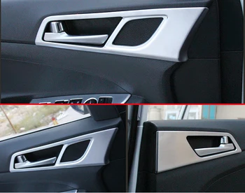 

For Hyundai Tucson 2016-2018 ABS pearl Chrome Inside Interior Door Handle Cover Trim