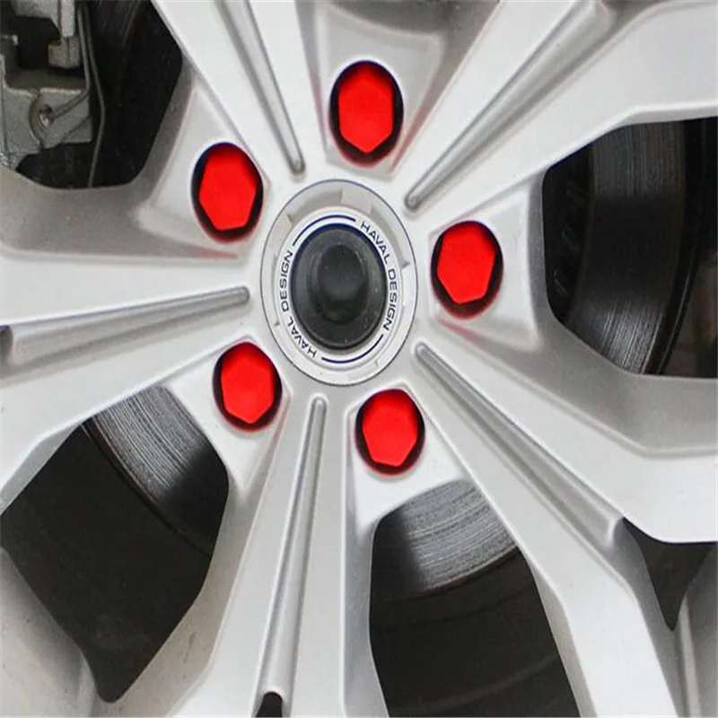 

20Pcs 21mm Silicone Car Wheel Lug Nut Bolt Hub Screw Cover Tyre Protective Cap For Ford focus Kuga Fiesta Fusion mondeo Renault
