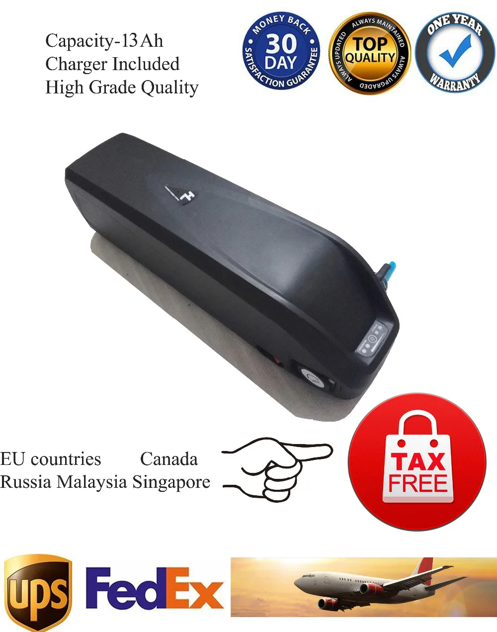 EU No Tax Long Range Electric bike New Hailong 52V 13Ah eBike Battery