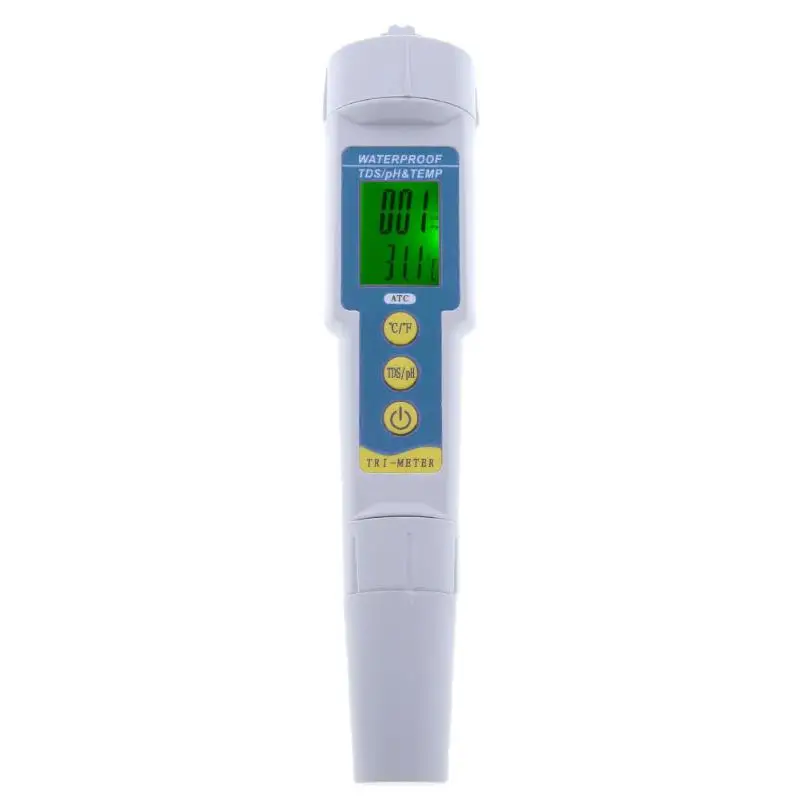 3 in1 Digital LCD Water Quality Tester PH Meter TDS Tester PH-986 EC Test Pen Water Quality Measurement Tool Water Temp Tester 3 in1 Digital LCD Water Quality Tester PH Meter TDS Tester PH-986 EC Test Pen Water Quality Measurement Tool Water Temp Tester