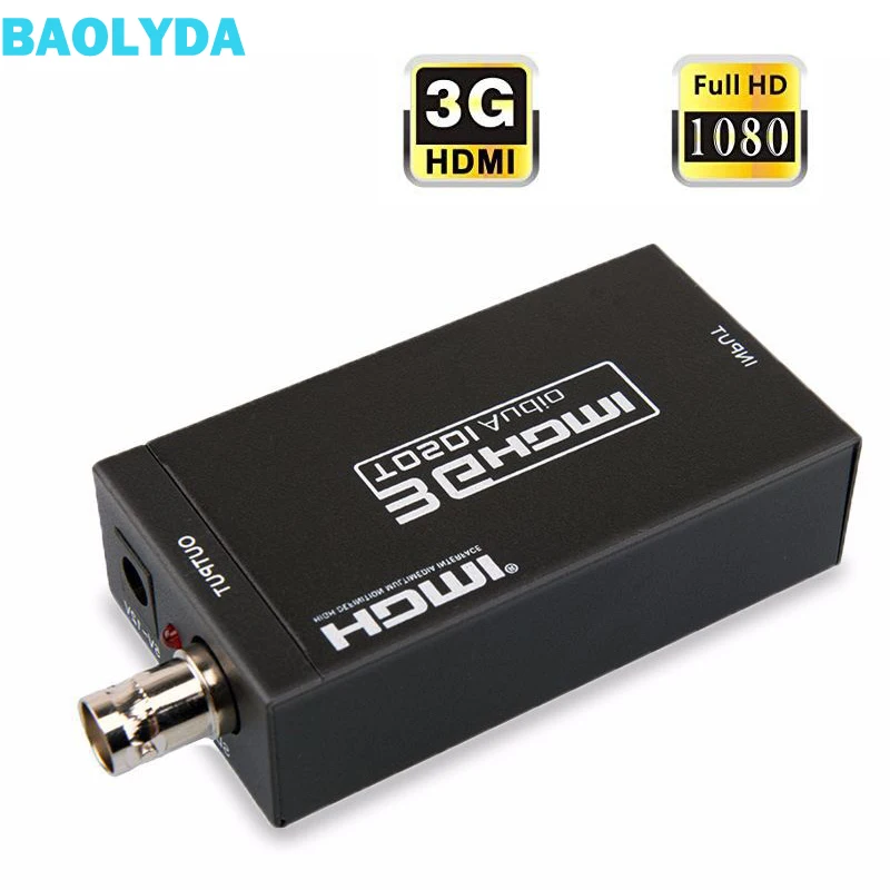 Baolyda HDMI к SDI видео конвертер BNC SDI/HD SDI/3G адаптер Поддержка 1080 P для камеры домашнего