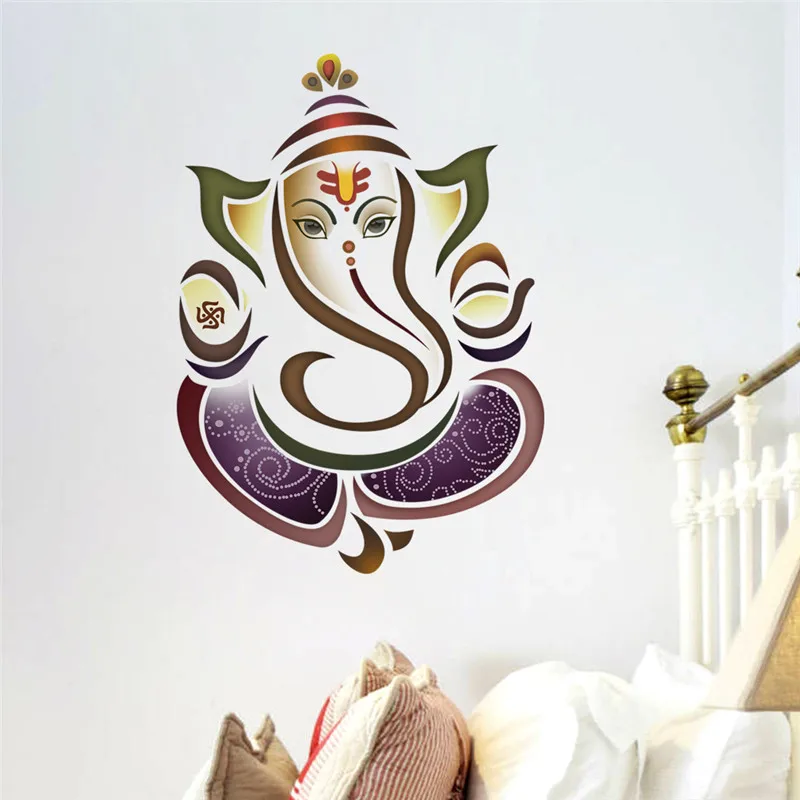 Wall Decals Ganesh Elephant Yoga Studio Decal Home Decor ...