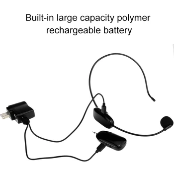 

Hot Uhf Wireless Microphone Professional 2 in 1 Handheld Head-Wear Mic Voice Amplifier for Speech Teaching