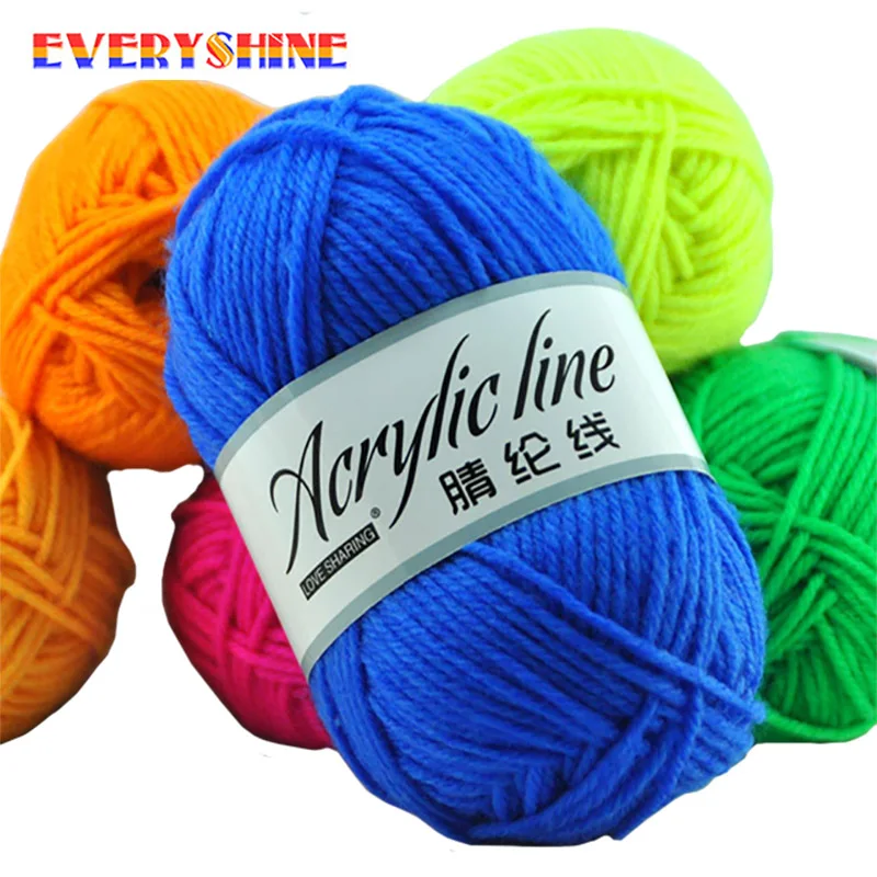Buy 50 Gram Acrylic Line Wool Yarn Thread Crochet Hook Weave Hand Knitting Soft