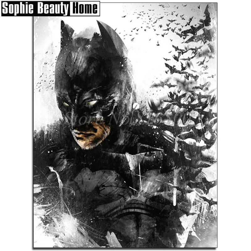 

DIY Diamond Painting Accessories Diamond Mosaic Cross Stitch Superman Batman Full Diamond Embroidery Portrait Wall Decor 18C017