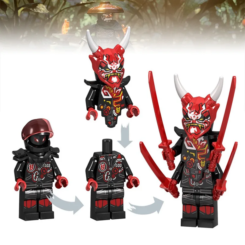 

20PCS/LOT New LegoINGlys Ninjagoed MR.E Figures Chokun Snappa Garmadon Weapon Shark Skeleton Army Building Blocks Kids Toys Gift