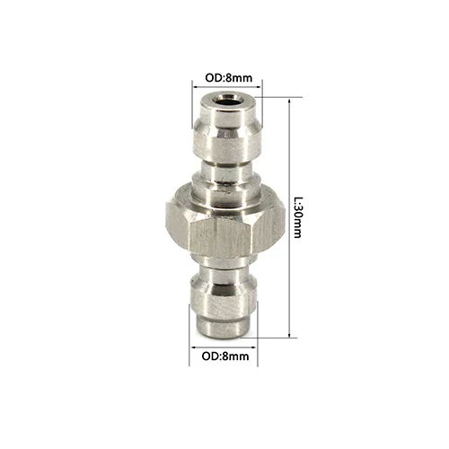 PCP Airforce Пейнтбол Пневматические Быстроразъемные Соединения наполнение воздухом розетка двойной конец вилка из нержавеющей стали 8 мм заполнения ниппель 3 шт./партия - Цвет: SS plug x3