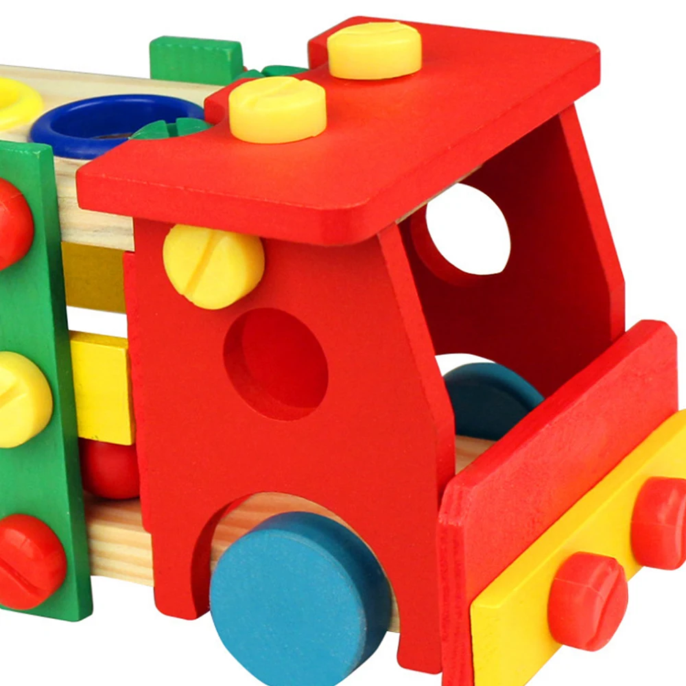 Детские Ранние развивающие деревянные игрушки инструменты детский инструмент автомобиль разборка настольные игры Обучение стук на