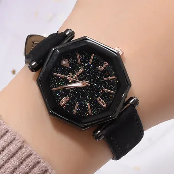 

Fashion 2019 leather Women Watches Luxury Brand Casual Ladies Quartz Clock Wristwatches Clock Montre Femme relojes para mujer