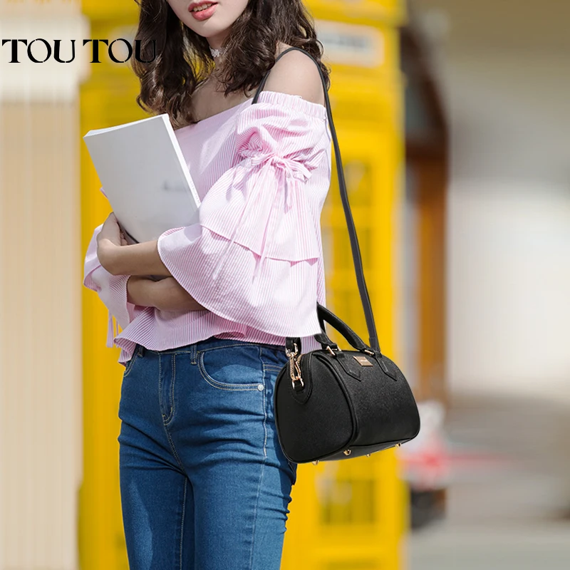 A1614 TOUTOU мини Бостон Подушка Pack сумка Для женщин Crossbody torebka bolsa feminina сумки через