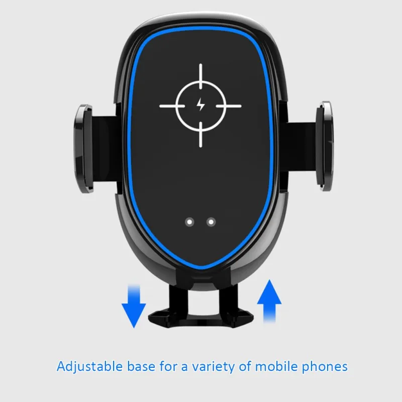 

Universal Car QI Wireless Charger, Infrared/Gravity Sensor 360 Rotation Cellphone Clamp Charging Holder For samsung huawei