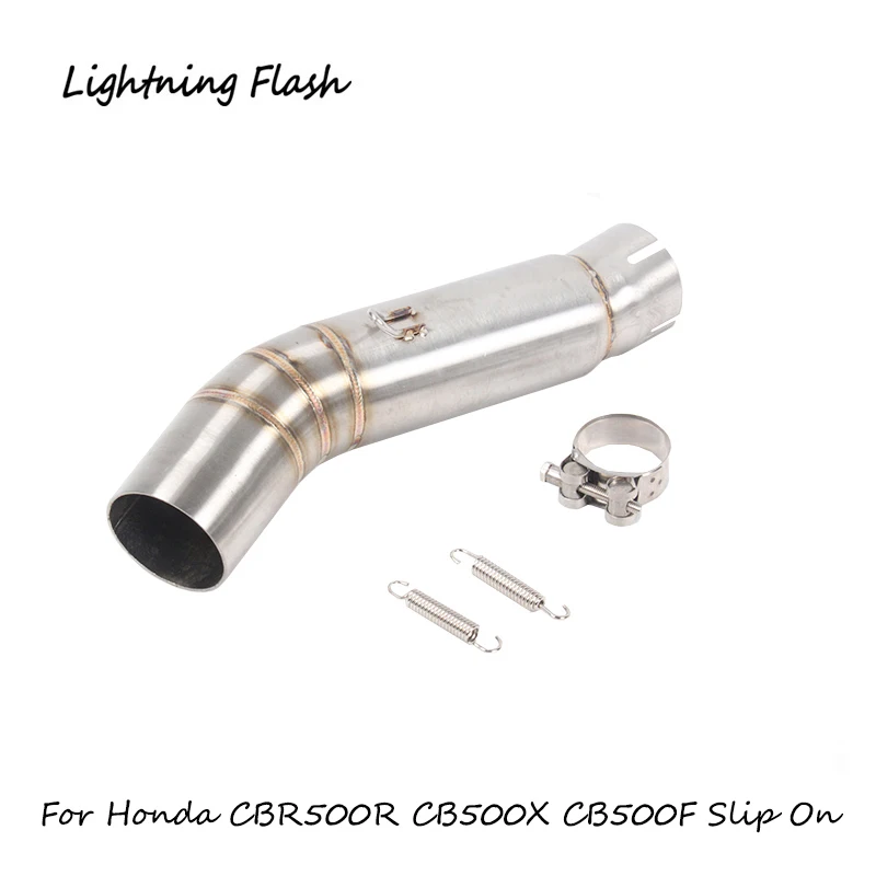 CBR500R CB500F CB500X For Honda Motorcycle Exhaust System Slip On Stainless Steel Mid Link Pipe + 51mm Tail Escape with Muffler